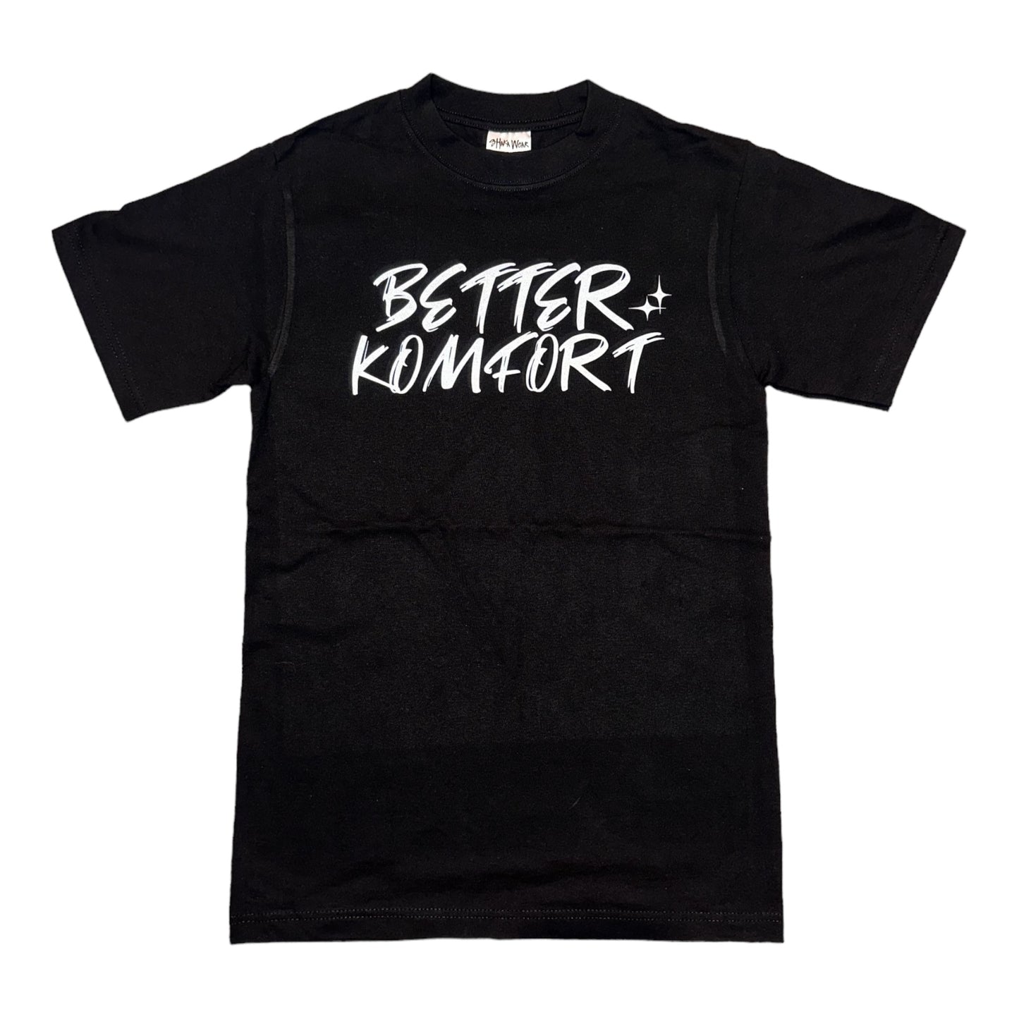 Hand Drawn Girl Graphic T-shirt - Black