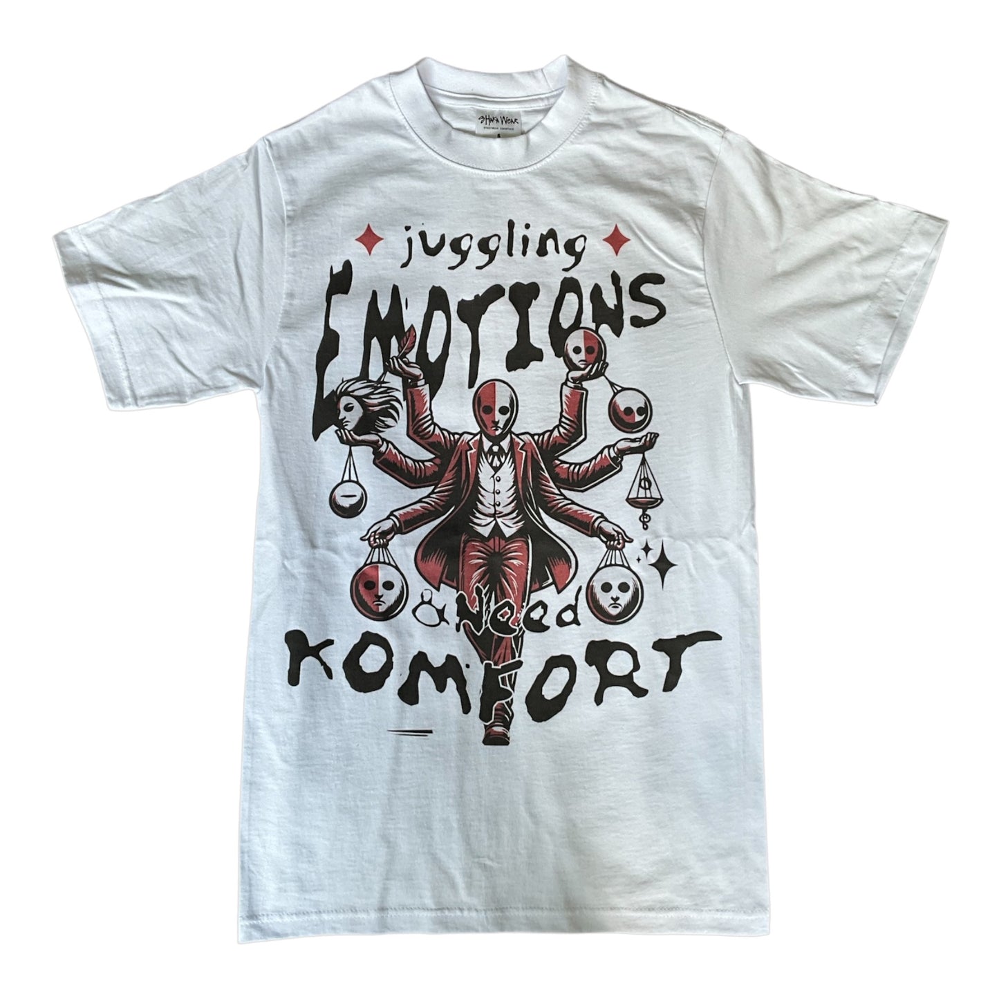 Juggling Emotions Tee-White