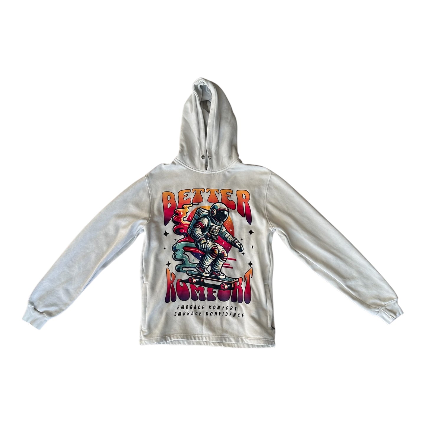 Astronaut Skating - Hoodie - White