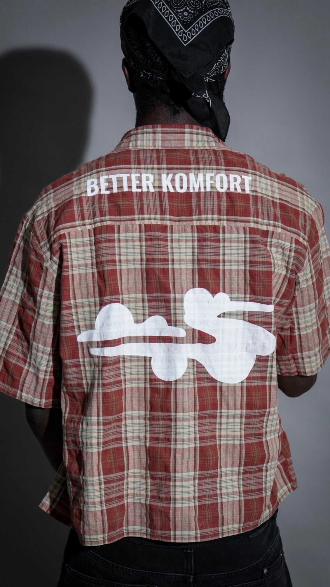 “Red Cloud” - Cropped Plaid Button Up
