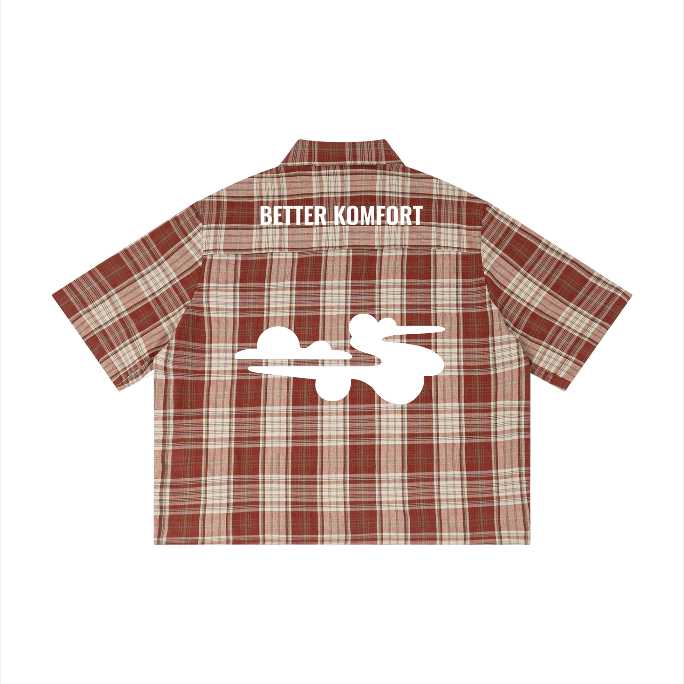 “Red Cloud” - Cropped Plaid Button Up